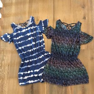 Girl’s rompers size 7/8 from Kohls. Great condition. $15for both.